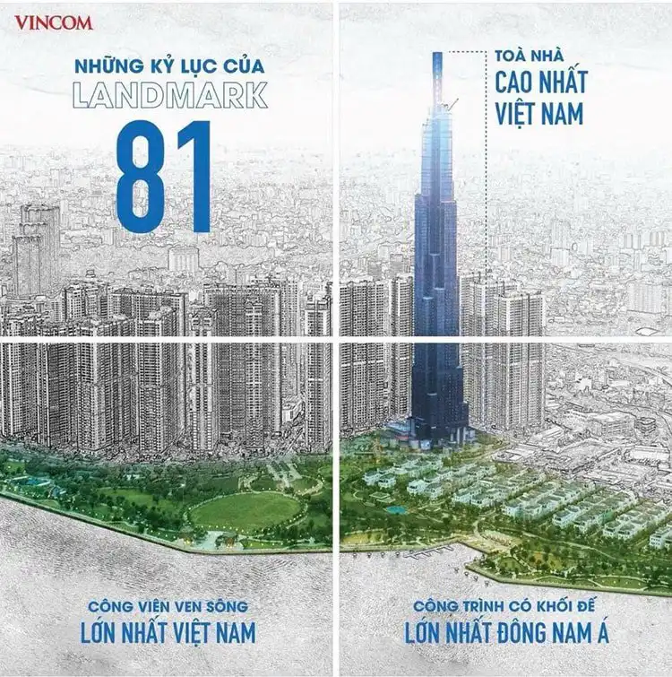 Vingroup sắp tới đây khai trương thành lập tòa tháp cao nhất Việt Nam The Landmark 81