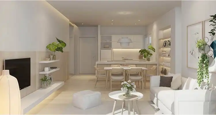 Phòng bếp sản phẩm hình mẫu Palm Heights 3 phòng ngủ (loại nhỏ)